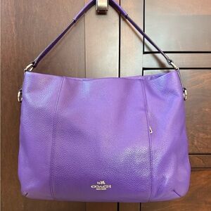 Coach Vibrant Purple Leather Shoulder Bag